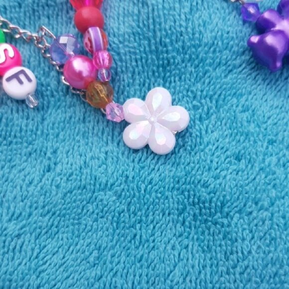 Patch & Roam Cute but Rude 'Go Fk YSF' beaded purse key charm colorful playful - Picture 5 of 6